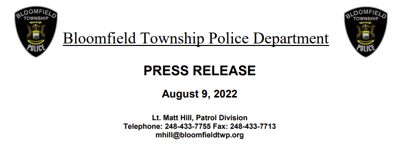 BTPD Press Release - August 9, 2022