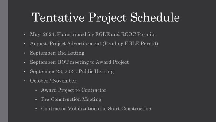 Tentative Project Schedule