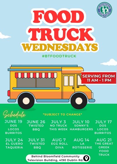 Food Truck Wednesdays Return to the Township