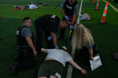 Firefighters Participate in Mass Casualty Drill