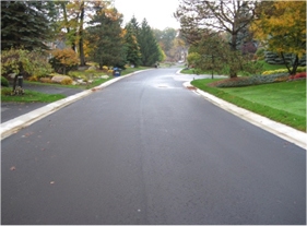 Recently repaved road