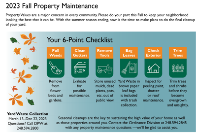 2023 Fall Property Maintenance
