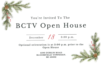 New Local Programming at BCTV - The Franklin Show and The Bigger Picture – and Open House on December 18