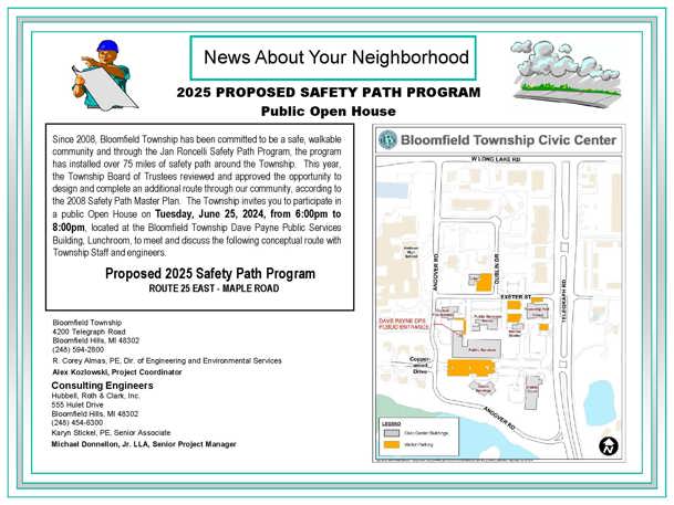 2025 Proposed Safety Path Program and Public Open House information.
