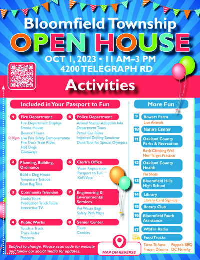 Open House to Return on Sunday, October 1st (Map and Scheduled Events)