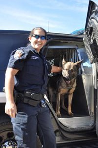 Officer Officer Carlson and K9 Vince