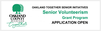 Oakland Together Senior Volunteerism Grant is now Open