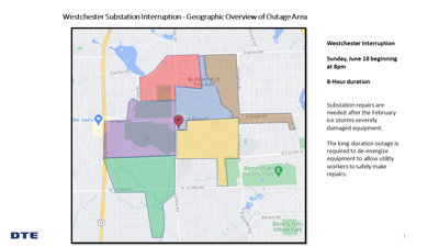 DTE Extended Planned Power Outage on Sunday, June 18th