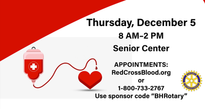 Bloomfield Township Senior Center  Hosting Holiday Blood Drive